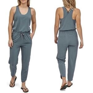 Patagonia Fleetwith Blue/ Plum Gray Romper Jumpsuit Women's Size XXS